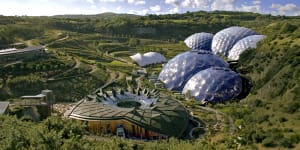 In dramatic contrast to the concept in Victoria,the Eden Project in Cornwall has revitalised a quarry with domes that harbour biodiversity.