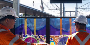 The metro station at Bankstown is at the southwest end of the 66-kilometre M1 line.