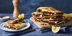 Use store-bough tortillas to get lamb gozleme on the table in 30 minutes.