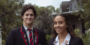 Xavier College Llandilo year 12 students and captains Paige Manning and Huntley Jones are both First Nations Australians. “It’s nice being able to lead and let[Indigenous students] know its ok to be involved,and how much of a family we are when we’re all together,” Paige says.