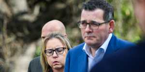 Then-premier Daniel Andrews and his then-deputy,Jacinta Allan,announce the cancellation of the 2026 Commonwealth Games on July 18,2023.