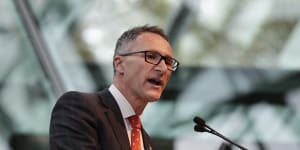 Greens leader Richard Di Natale wants his party to develop a Green New Deal for Australia. 