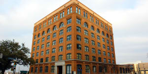 The red brick,seven-storey building is now known as the the Dallas County Administration Building.