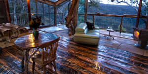 The Secret Treehouse is improbably perched in and around living trees in the Blue Mountains.