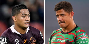 Dane Gagai,right,is moving to the Knights,which could open room for South Sydney to sign Anthony Milford,left. 