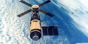 Skylab was the first United States manned space station,and was launched on May 14,1973. 