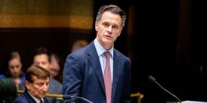 NSW Premier Chris Minns delivers a speech on antisemitism in parliament last week.