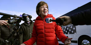 Republican Senator Susan Collins claims victory the day after polls closed.