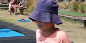 Children bounce on the Lorne trampolines when they were still open in 2020.