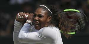 Serena Williams at Wimbledon in 2018.