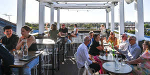 Gigi Rooftop overlooks suburban Thornbury and beyond.