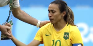 Brazil's Marta hurt in World Cup training