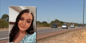 Abbey Sheriff,21,was killed when her Nissan X-Trail and a Nissan Maxima collided on the Kwinana Freeway.