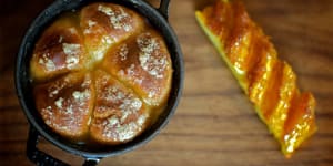 Go-to dish:Tipsy cake (brioche basted in brandy caramel with pineapple).