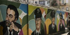 Palermo’s Wall of Legality,a tribute to the people who fought the mafia.