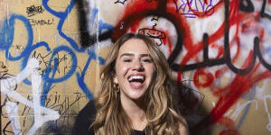 Comedian Michelle Brasier is performing her musical comedy Average Bear at Sydney Festival,newly fleshed out with five-part harmonies and a string section.