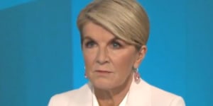 Julie Bishop appeared on ABC’s 7.30 on Monday night.