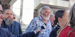 Lindsay Francis Selby,who was driving the Brisbane bus that fatally struck Tia Cameron,leaves Brisbane Magistrates Court.