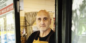 Arthur Tsakalakis,of Master Cobblers on Collins Street in the city,says January was a poor trading period.