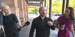 Patrick Patmore outside the South Australian District Court.