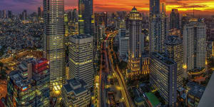 The skyline of Jakarta,Indonesia.