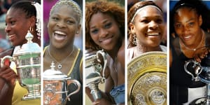 Serena Williams,grand slam titles won between 1999 and 2017.