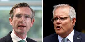 NSW Premier Dominic Perrottet has told colleagues he was not the person who leaked text messages between himself and Prime Minister Scott Morrison.