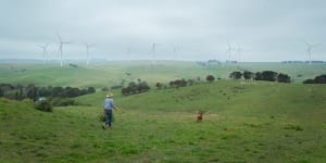 Sheep producer Charlie Prell says wind turbines drought-proofed his Goulburn property.