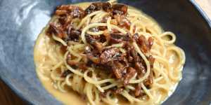 Spaghetti carbonara by Mitch Orr.