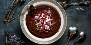 One bowl chocolate and nougat truffle recipe.