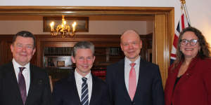 Finland’s ambassador to Australia,Arto Haapea (third from the left). 