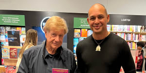 Mayo with co-author Kerry O’Brien.
