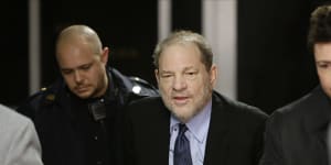 Harvey Weinstein leaves his trial on charges of rape,Tuesday.
