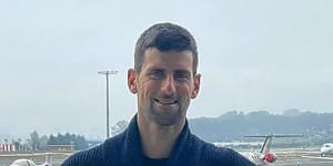 Happier times:Novak Djokovic published this Instagram post of himself preparing to travel to Australia on 4 January.