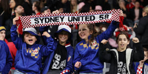 Men,women and children of all ages were part of the 16,000-strong crowd at the Australia Cup final.