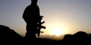 An Australian Special Operations Task Group soldier on patrol in Afghanistan.