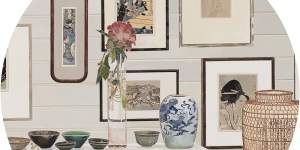 Cressida Campbell’s woodblock painting Interior with Chinese Lantern (2018).