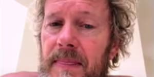 Craig McLachlan looking dishevelled in one of his video diary entries.