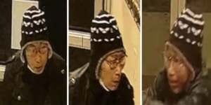 Authorities released images of the man wanted for questioning over the shooting. 