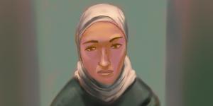 Court sketch of Janai Safar