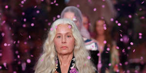 A model wears Camilla during the Mercedes-Benz Fashion Week Australia finale on Thursday.