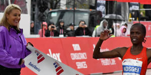 Brigid Kosgei shatters Paula Radcliffe's world marathon record