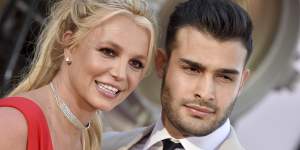 Britney Spears with Sam Asghari in 2019.