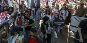 A pro-Palestinian rally in Melbourne in December.