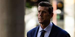 Ben Roberts-Smith outside the Federal Court earlier this month.