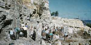 The old Albion quarry,since replaced with suburban houses.
