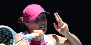 Iga Swiatek of Poland at the Australian Open on Tuesday.