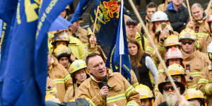 Firefighters’ union chief Peter Marshall.