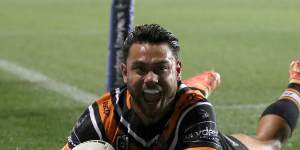 David Nofoaluma is the leading try-scorer in Wests Tigers history.