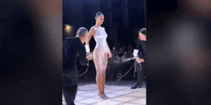 Bella Hadid’s spray-on dress stunt went viral.